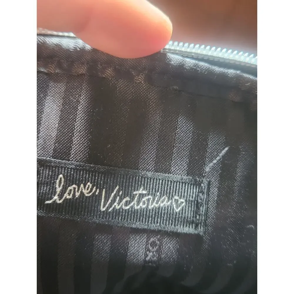 Victoria's Secret Just Wing It Black Cosmetic Travel Bag